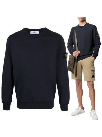 Men's Wappen Patch Sweatshirt Navy - STONE ISLAND - BALAAN 2