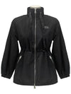 COGGIA High neck windbreaker jacket black VDWJ10231K0001 BKS - DUVETICA - BALAAN 1