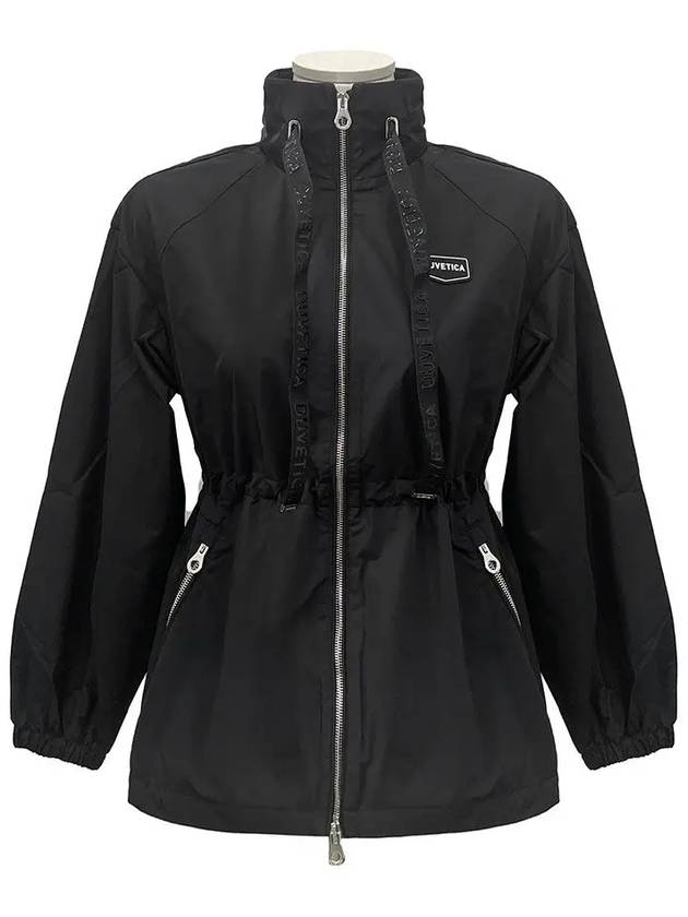 COGGIA High neck windbreaker jacket black VDWJ10231K0001 BKS - DUVETICA - BALAAN 1