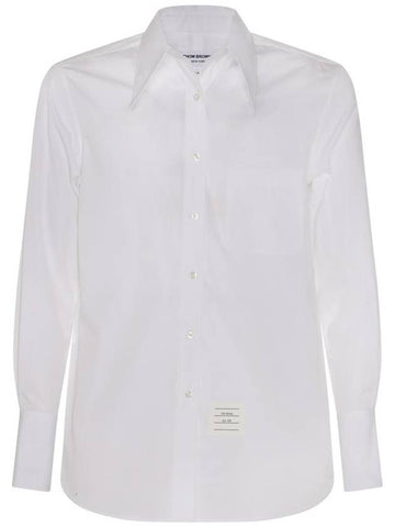 White Cotton Shirt FLL169A03113100 B0560985581 - THOM BROWNE - BALAAN 1