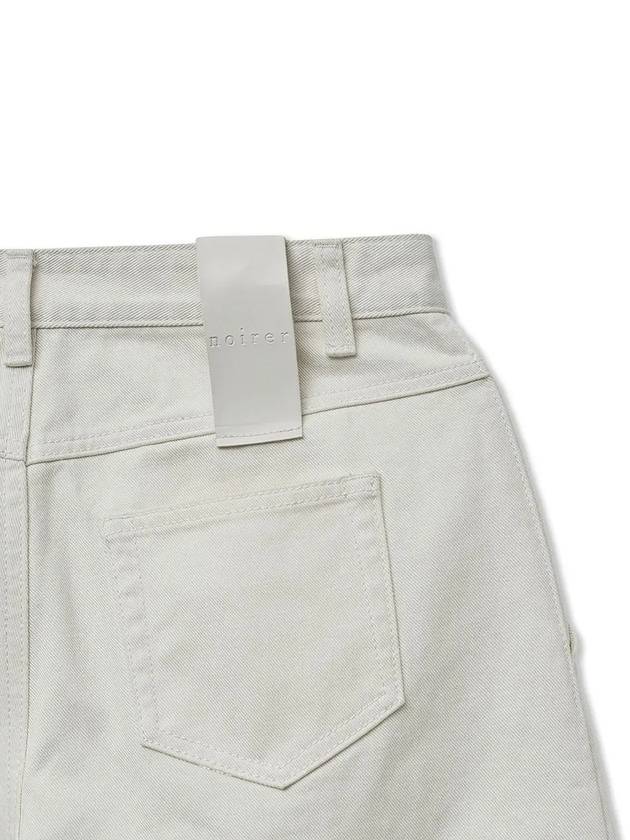 Denim One Tuck Wide Balloon Pants Ivory - NOIRER FOR WOMEN - BALAAN 7