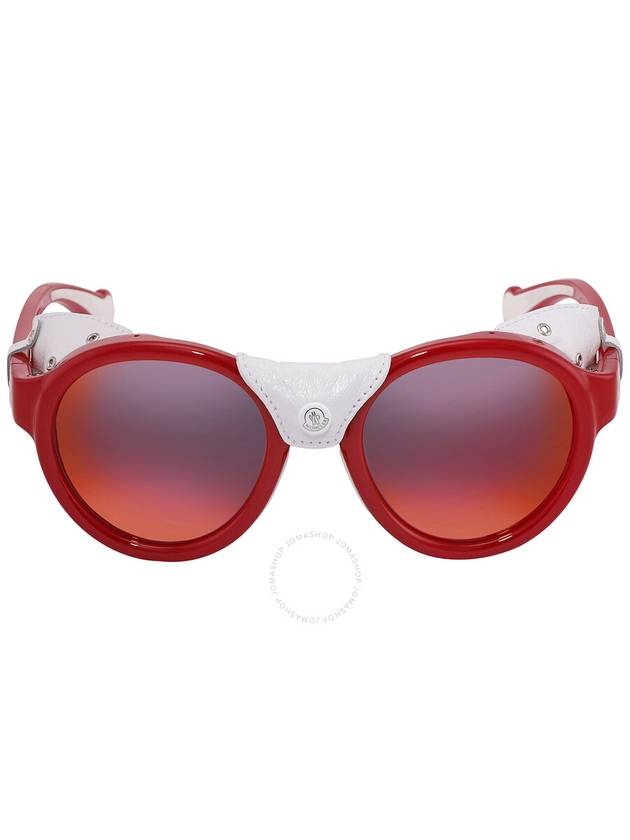 Moncler Red Mirror Round Unisex Sunglasses ML0046 67C 52 - MONCLER - BALAAN 1