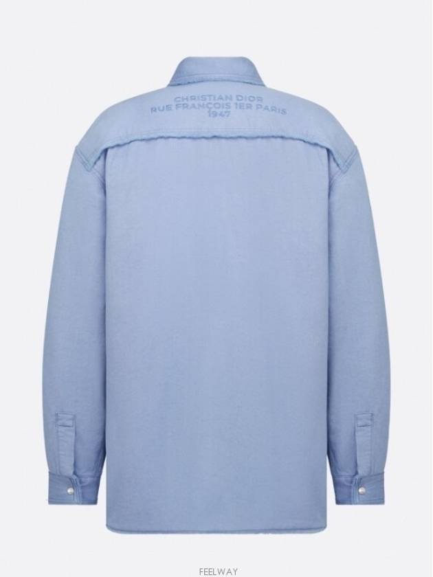 Overshirt Cotton Jacket Blue - DIOR - BALAAN 9