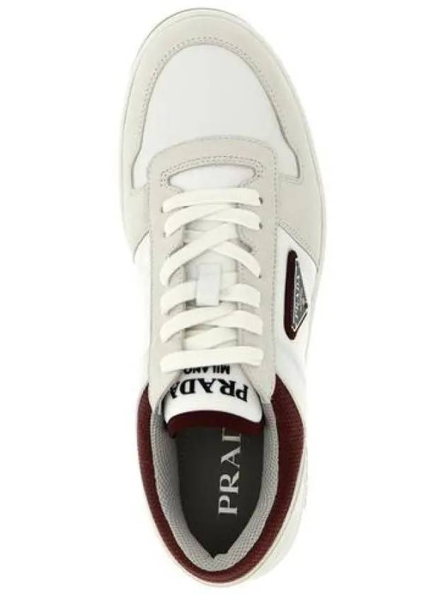 Downtown Re-Nylon Low Top Sneakers White Garnet - PRADA - BALAAN 4