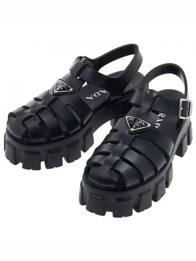 Monolith Rubber Sandals Black - PRADA - BALAAN 2