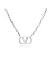 Valentino 5Y2J0N96 MET 172 J0N96 Garavani V logo necklace - RED VALENTINO - BALAAN 3