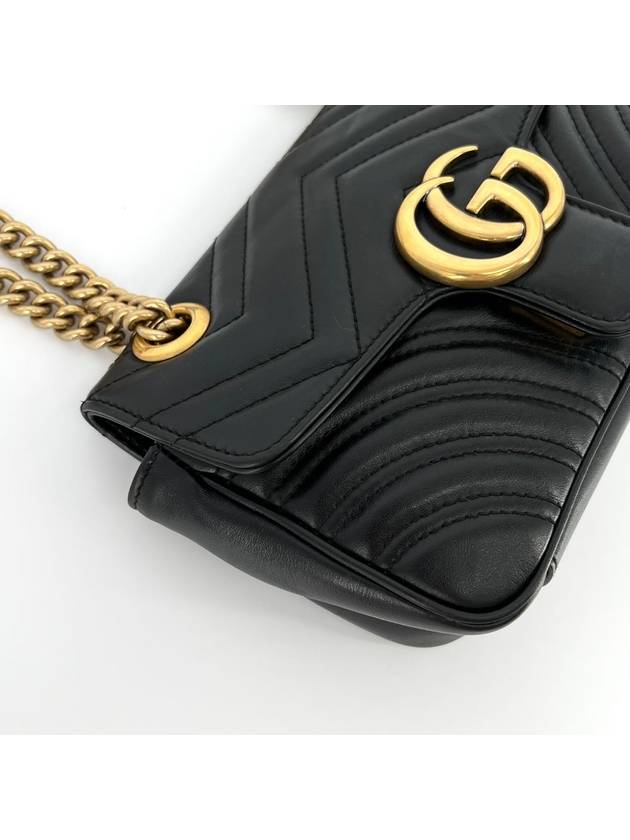 Matelasse small chain cross bag shoulder black 446744 - GUCCI - BALAAN 7