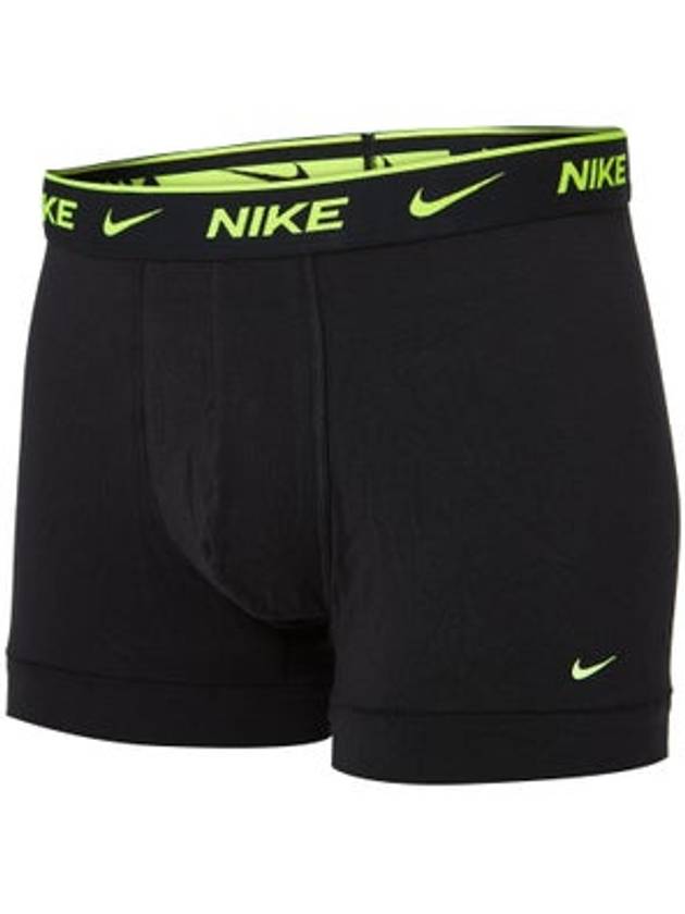 Men's Essential Cotton Stretch Trunk Briefs 3 Pack Black - NIKE - BALAAN 3