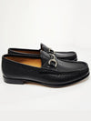 Horsesbit Nestor Grain Leather Loafers Black - GUCCI - BALAAN 7