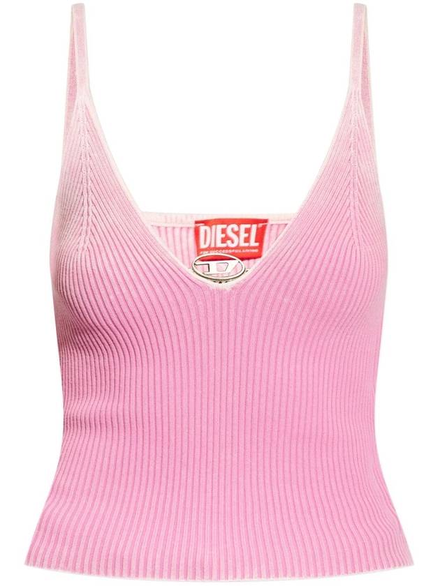 M Laila Faded Ribbed Knit Sleeveless Pink - DIESEL - BALAAN 2