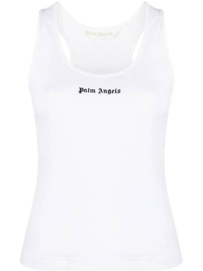 23 fw White Black Cotton Tank Top PWAC020F23FAB0010110 B0481013933 - PALM ANGELS - BALAAN 2