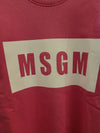 Box Logo Cotton Sweatshirt Pink - MSGM - BALAAN 9