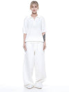 Men s ZCHK WH zipper collar half knit white - CHANCE'S NOI - BALAAN 4