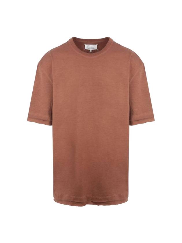 Men's Cotton Short Sleeve T-Shirt Brown - MAISON MARGIELA - BALAAN 1