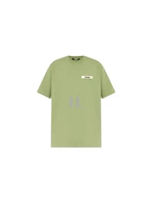 Le Gros Grain Logo Short Sleeve T-Shirt Green - JACQUEMUS - BALAAN 2