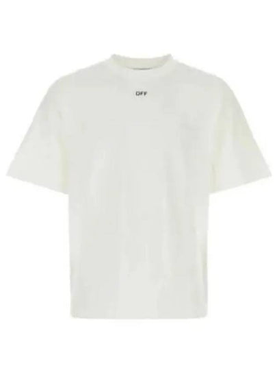 Logo Cotton Jersey Short Sleeve T-Shirt White - OFF WHITE - BALAAN 2