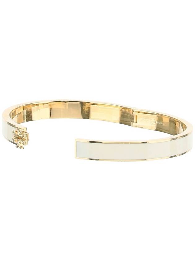 Kira Enamel Bangle Bracelet Gold Ivory - TORY BURCH - BALAAN 4