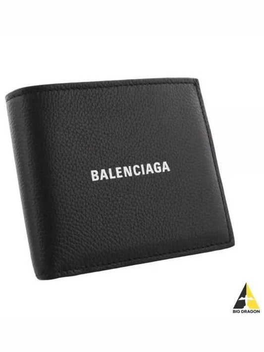 Logo Print Half Wallet Black - BALENCIAGA - BALAAN 2