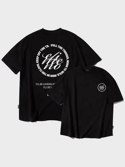 Round logo overfit short sleeve t-shirt black - ELIMENO - BALAAN 2