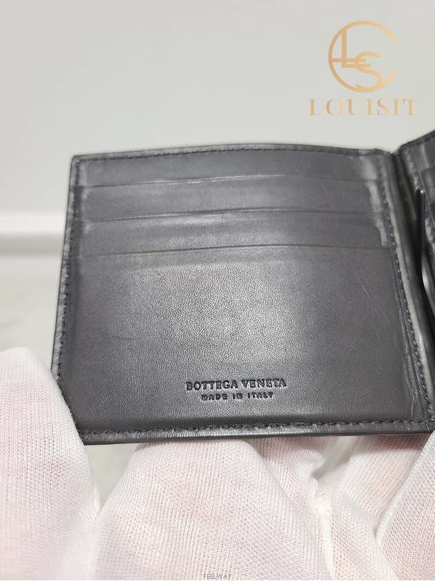 Used luxury goods Louis It Dark gray intrecciato money clip wallet - BOTTEGA VENETA - BALAAN 6