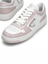 Downtown Perforated Leather Low Top Sneakers Pink - PRADA - BALAAN 5