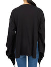 FSHL RIB 000 BLACK Women s Wrap Long Sleeve T Shirt Oversized Fit - BASERANGE - BALAAN 9