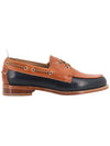 Vachetta Two-Tone Leather Boat Camel - THOM BROWNE - BALAAN 1