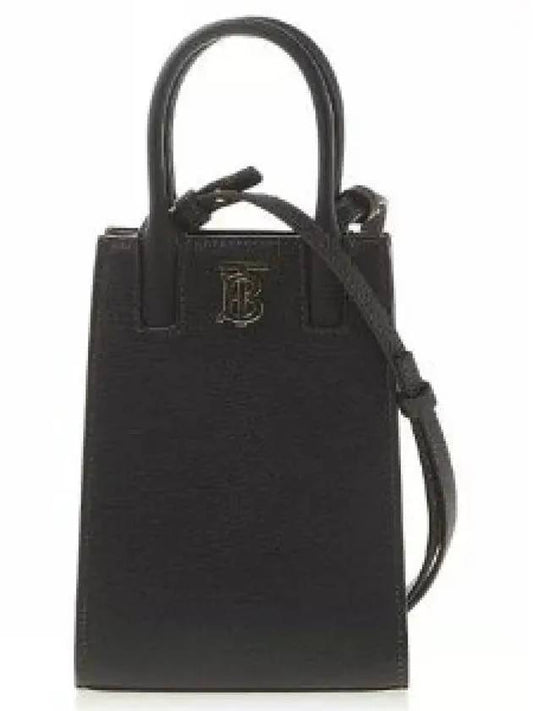 Francis Grainy Leather Mini Tote Bag Black - BURBERRY - BALAAN 2