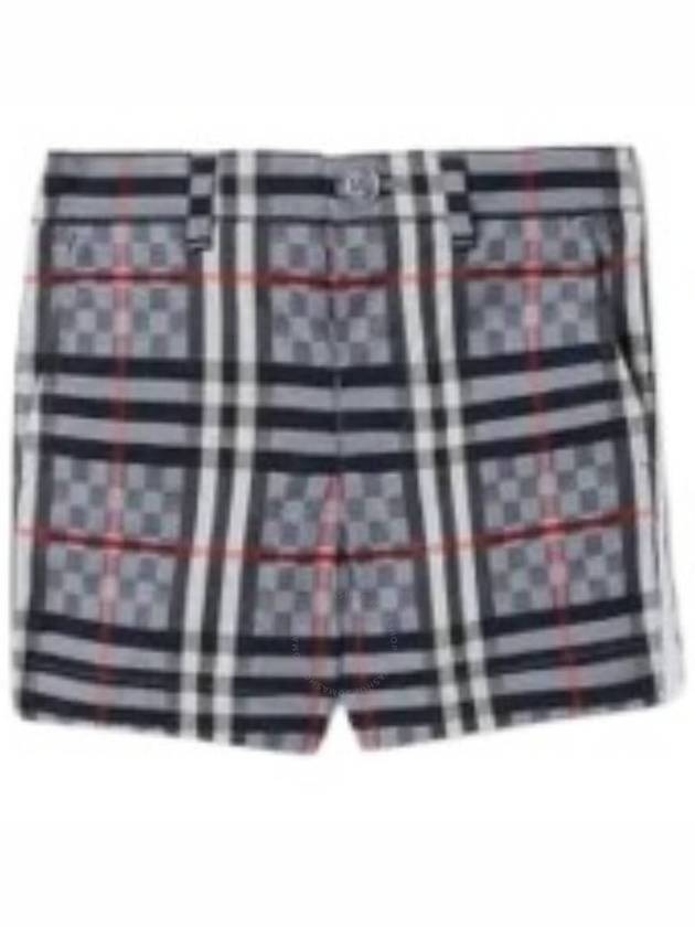 Burberry Boys Dizzy Pale Blue Checkerboard Stretch Cotton Shorts Size 18M - BURBERRY - BALAAN 1