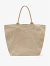 Yenky Embroidered Logo Large Shopper Tote Bag Beige - ISABEL MARANT - BALAAN 4