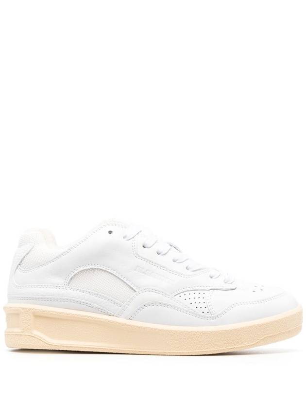 Basket Leather Low Top Sneakers White - JIL SANDER - BALAAN 2