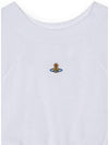 Women's Logo Short Sleeve T-Shirt White - VIVIENNE WESTWOOD - BALAAN 4