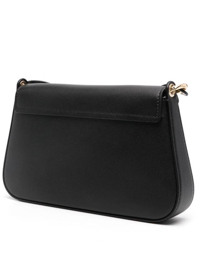 Logo Plaque Fold Over Cross Bag Black - VALENTINO - BALAAN 6