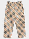 Check Twill Straight Pants Beige - BURBERRY - BALAAN 3