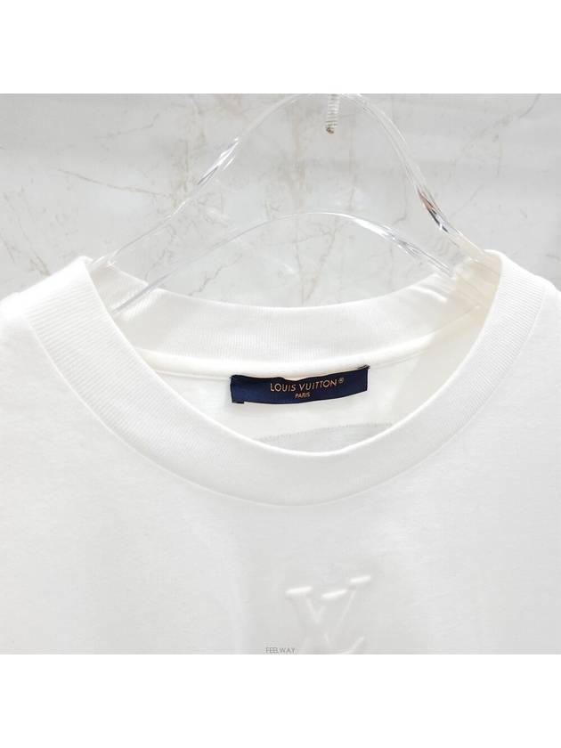 Lux You L LV embossed white short sleeve t shirt 1AA5E1 - LOUIS VUITTON - BALAAN 3