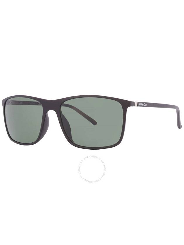 Calvin Klein Grey Rectangular Unisex Sunglasses CK22558S 002 57 - CALVIN KLEIN - BALAAN 2