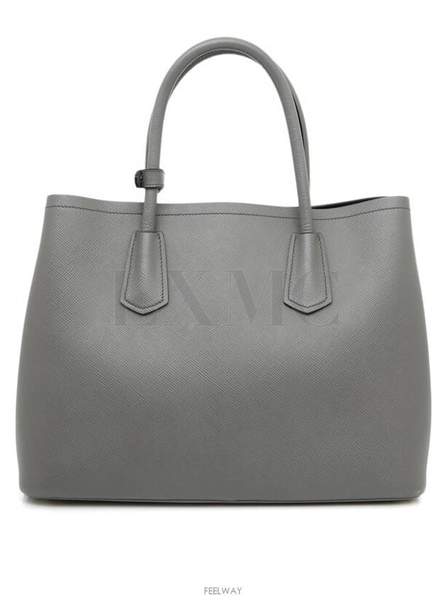 BN2775 Saffiano Dubl Gray Double Bag Warranty - PRADA - BALAAN 4