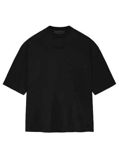 Logo Print Cotton Short Sleeve T-Shirt Black - FEAR OF GOD ESSENTIALS - BALAAN 1