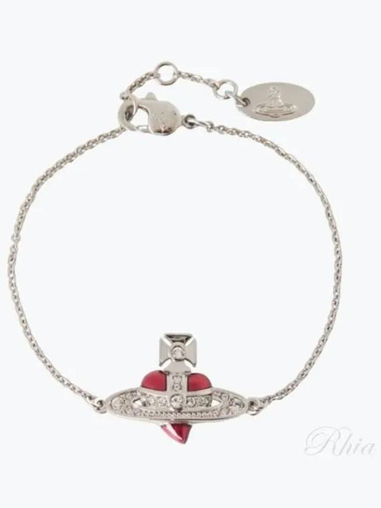 New Diamante Heart Women s Chain Bracelet Accessories 6102021T P383 - VIVIENNE WESTWOOD - BALAAN 1