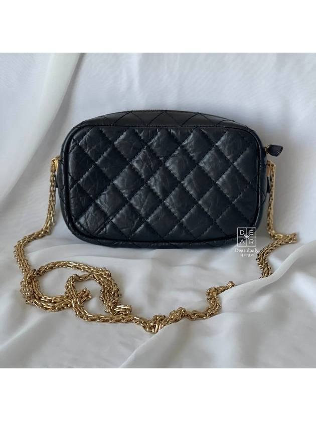 Vintage 255 mini camera bag black gold A91768 - CHANEL - BALAAN 4