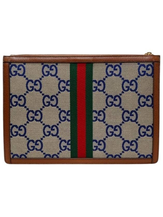 523359 Jumbo GG logo PVC portfolio Ophidia clutch bag - GUCCI - BALAAN 3