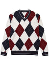 Argyle Cashmere Sweater OF2402GB - ONOFF - BALAAN 1