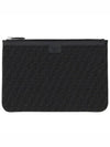 FF Logo Canvas Medium Clutch Bag Black - FENDI - BALAAN 1