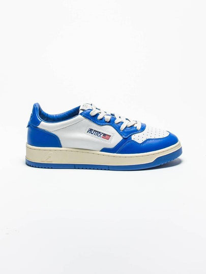 Men's Medalist Low Leather Sneakers Blue - AUTRY - BALAAN 2