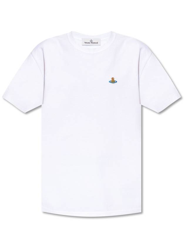 Chest ORB Logo Short Sleeve T-Shirt White - VIVIENNE WESTWOOD - BALAAN 3