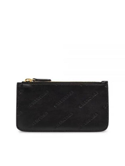 Embossed Logo Card Wallet Black - BALENCIAGA - BALAAN 2