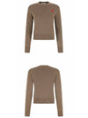 Chest Heart Logo Knit Top Brown - AMI - BALAAN 6