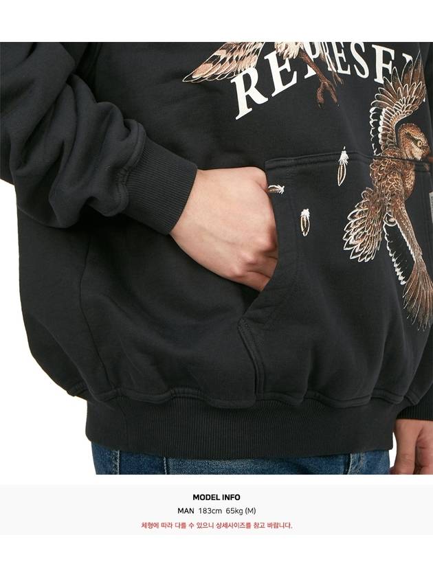 Birds Of Prey Hoodie Off Black - REPRESENT - BALAAN 8