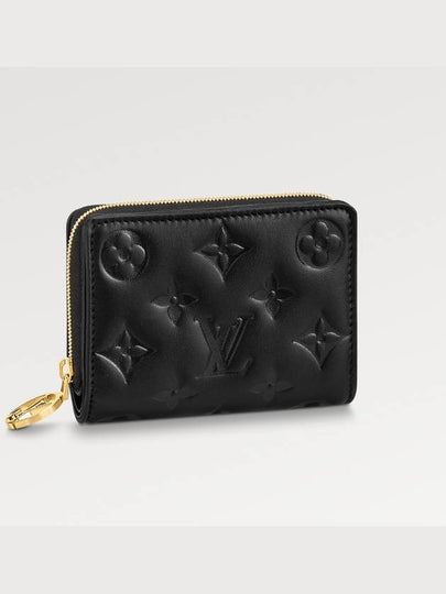 Women's Lou Monogram Lambskin Half Wallet Black - LOUIS VUITTON - BALAAN 2