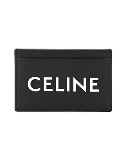 Lettering Logo Printing Card Wallet Black - CELINE - BALAAN 2